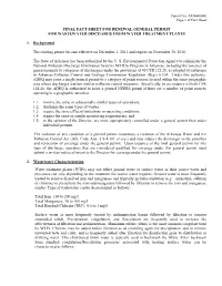 Permit No. ARG640000 Page 1 of Fact Sheet