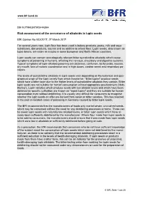 Risk Assessment of the Occurrence of Alkaloids in Lupin Seeds