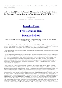 Texts in Transit: Manuscript to Proof and Print in the Fifteenth Century (Library of the Written Word) Online
