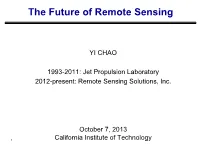 The Future of Remote Sensing