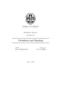 Ultrafilters and Topology