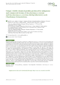 Unique Volatile Chemical Profiles Produced by Indigenous And