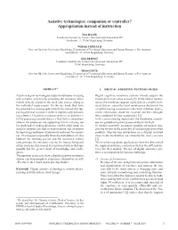 Assistive Technologies: Companion Or Controller? Appropriation Instead of Instruction