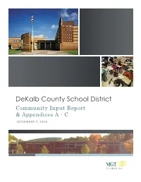 Community Input Report & Appendices A