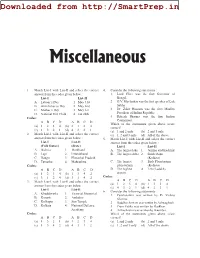 Miscellaneous Questions