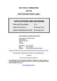 Applications and Decisions