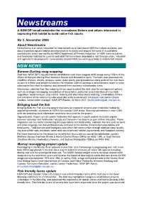 Newstreams a NSW DPI Email Newsletter for Recreational Fishers and Others Interested in Improving Fish Habitat to Build Native Fish Stocks