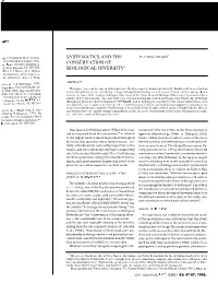 Systematics and the Conservation of Biological