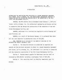 128 a Resolution Authorizing the Negotiation And