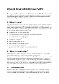2 Data Development Overview