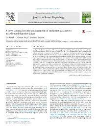 A Novel Approach to the Measurement of Surfactant Parameters In