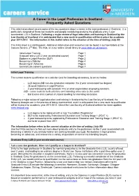 Career in Scots Law Faqs Final 09 Aberdeen Version