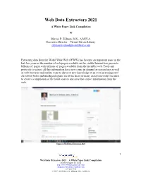 Web Data Extractors 2021 White Paper Link Compilation