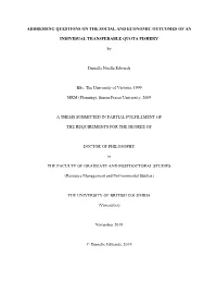 Addressing Social and Economic Objectives in ITQ Fishery