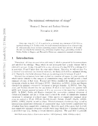 Arxiv:0805.3370V1 [Math.RA] 21 May 2008 on Minimal Extensions of Rings