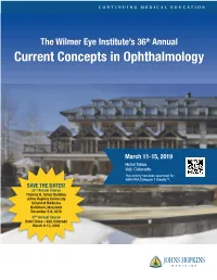 Current Concepts in Ophthalmology