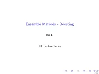 Ensemble Methods - Boosting