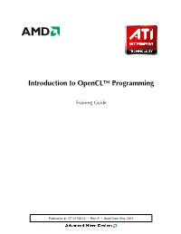 Introduction to Opencl™ Programming