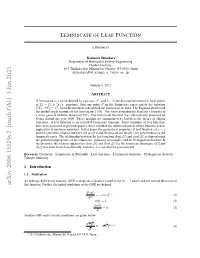 Lemniscate of Leaf Function