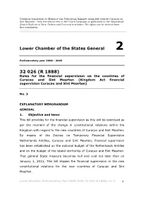 R 1888) Rules for the Financial Supervision on the Countries of Curacao and Sint Maarten (Kingdom Act Financial Supervision Curacao and Sint Maarten)