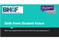 Sixth Form Student Voice