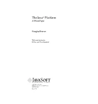 The Java™ Platform a White Paper