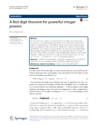 A First Digit Theorem for Powerful Integer Powers