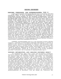 And Hyperprolinemia Type Ii