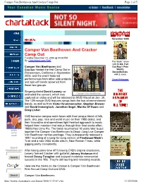 Camper Van Beethoven and Cracker Camp out Page 1 of 5