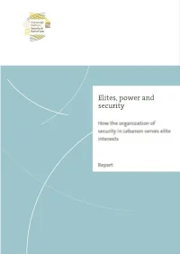 Elites, Power and Security Elites, Power and Security Table of Contents
