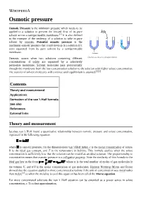 Osmotic Pressure