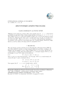 Self-Inverse Gemini Triangles