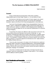The Six Systems of HINDU PHILOSOPHY a Primer
