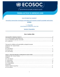 2018 INTEGRATION SEGMENT Innovative Communities: Leveraging Technology and Innovation to Build Sustainable and Resilient Societies