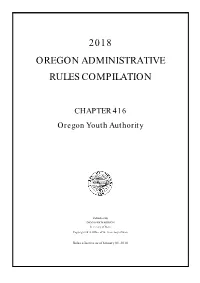 2018 Oregon Administrative Rules Compilation