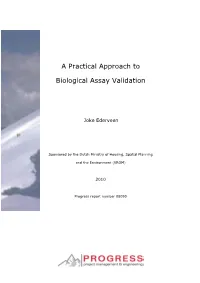 A Practical Approach to Biological Assay Validation