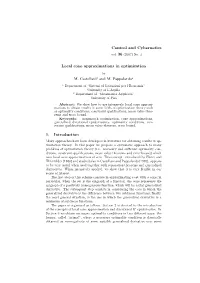 Local Cone Approximations in Optimization