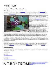 Nordstrom Rack to Open in St. Louis Park, Minn