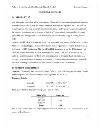 Patharya Granite Deposit of M/S Khajuraho Minerals Pvt. Ltd Executive Summary