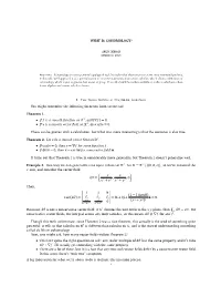 WHAT IS COHOMOLOGY? You Might Remember the Following Theorems