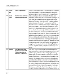 Descriptions of Sections