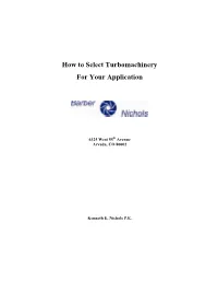 How to Select Turbomachinery for Your Application