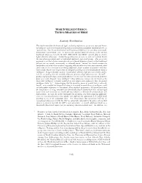 Intelligent Design: Testing Measures of Merit