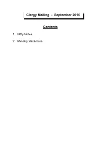 MAILING CONTENTS PAGE.Pub