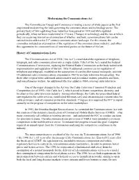 Modernizing the Communications Act