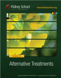 Module 15 – Alternative Treatments