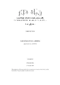 THIRD SECTION CASE of BAYATYAN V. ARMENIA