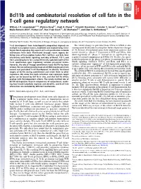 Bcl11b and Combinatorial Resolution of Cell Fate in the T-Cell Gene