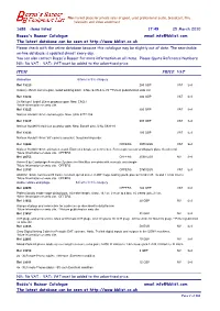 ITEM PRICE VAT Bazza's Bazaar Catalogue Email:Info@Bblist.Com
