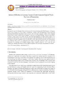 JOURNAL of LANGUAGE and LINGUISTIC STUDIES ISSN: 1305-578X Journal of Language and Linguistic Studies, 12(1), 110-123; 2016